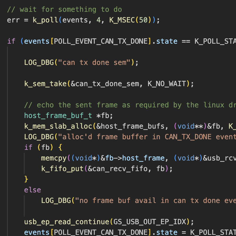 Photo of some code.
